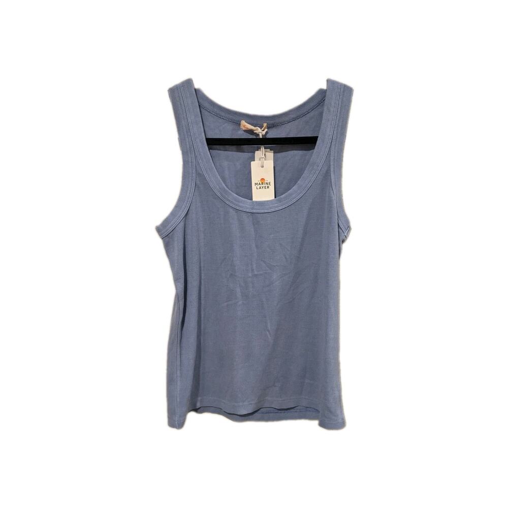 New Marine Layer Lexi Rib Sun Crop Tank Top Womens M